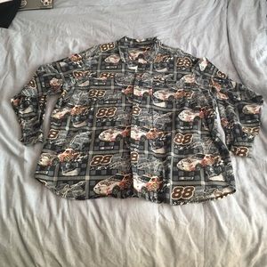 XL Vintage NASCAR Dress Shirt Button Up Casual